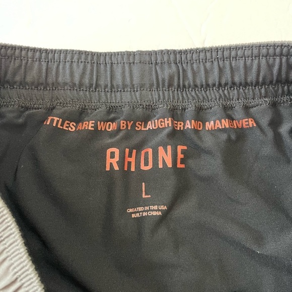 Rhone Athletic Pull On Shorts Size Large Gray Lined - Picture 2 of 7